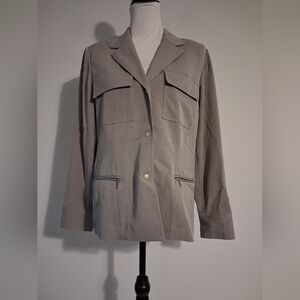 Gray Blazer Jacket Womens Size 10